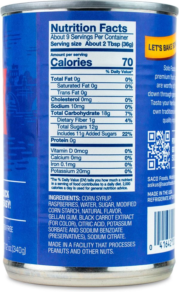 Solo Raspberry Solo Raspberry Cake & Pastry Filling – 12 Pack